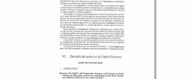 Crónica de Derecho Privado Europeo IV